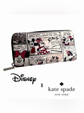 Kate Spade New York x Disney Minnie Mouse Comic Zip Around Wallet | Collectible